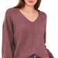 Vince Camuto Women's Cozy Seam Sweater Purple Size Medium