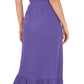 Vince Camuto Women's Gauzy Smocked Waist Ruffled Dress Purple Size Small
