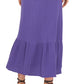 Vince Camuto Women's Gauzy Smocked Waist Ruffled Dress Purple Size Small