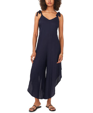 Vince Camuto Women's Tie Shoulder Jumpsuit Blue Size Small