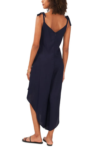 Vince Camuto Women's Tie Shoulder Jumpsuit Blue Size Small
