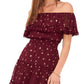 Vince Camuto Women's Foil Accent Off The Shoulder Tiered Dress Purple Size X-Large
