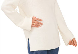Vince Camuto Small Size Cowl Neck Knit Tunic - Antique White