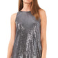 Vince Camuto Women's Sequin Sleeveless Dress Gray Size Medium