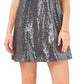 Vince Camuto Women's Sequin Sleeveless Dress Gray Size Medium