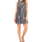 Vince Camuto Women's Sequin Sleeveless Dress Gray Size Medium