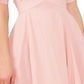 1.STATE Women's Bubble Sleeve V Neck Dress Pink