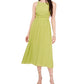 1.STATE Women's Sleeveless Cut Out Midi Dress Green Size XX-Small