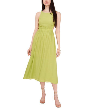 1.STATE Women's Sleeveless Cut Out Midi Dress Green Size XX-Small