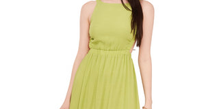 1.STATE Women's Sleeveless Cut Out Midi Dress Green Size XX-Small