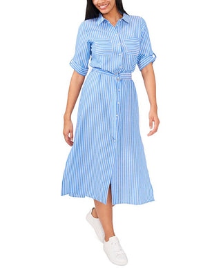 Riley & Rae Women's Belted Maxi Dress Blue Size X-Large