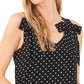 CeCe Women's Printed Bow Tie Tank Top Black Size Medium