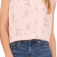 Medium Size CeCe Floral Blouse with Ruffle Flutter Sleeves in English Rose