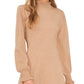 CeCe Women's Mock Neck Sweater Dress Brown Size Small