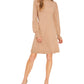 CeCe Women's Mock Neck Sweater Dress Brown Size Small