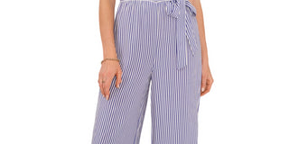 1.STATE Women's Striped Strapless Jumpsuit Blue