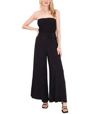 1.STATE Women's Strapless Wide Leg Jumpsuit Swimsuit Black