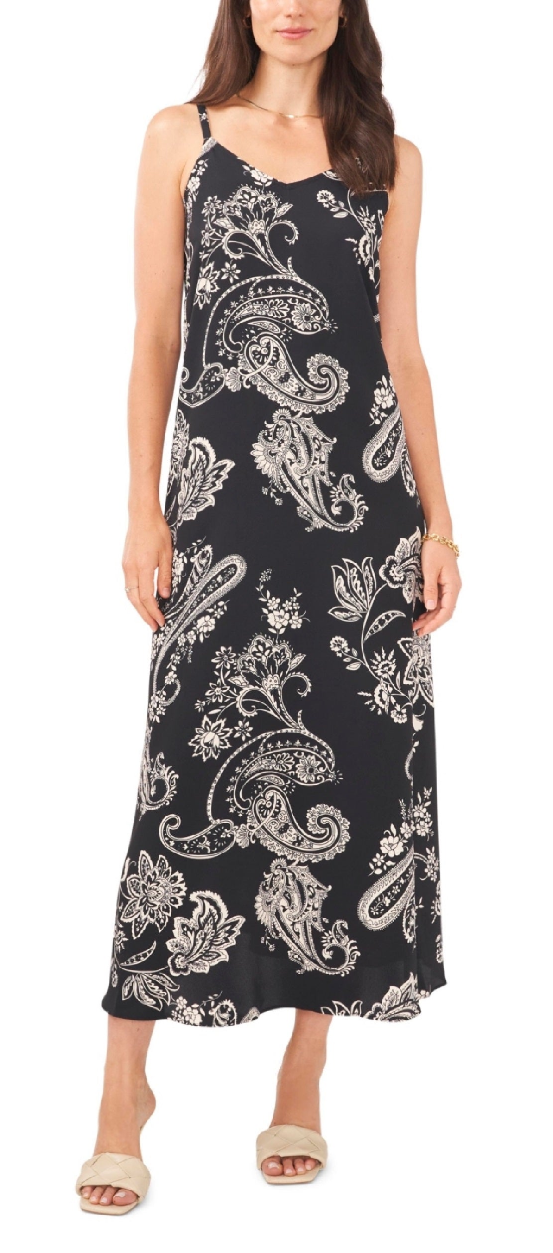 Vince Camuto Women's Full Length Dress Gray Size Medium