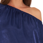 Vince Camuto Women's One Shoulder Long Sleeve Top Blue Size X-Small