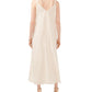 Vince Camuto Women's Metallic Stripe Sleeveless Maxi Dress White Size Small