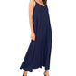 Vince Camuto Women's Sleeveless V Neck Challis Dress Blue