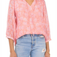 Vince Camuto Women's Tie Neck Blouse Pink Size Large