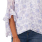 Vince Camuto Women's Floral Print Flutter Sleeve Blouse White Size X-Large