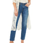 Vince Camuto Women's Open Stitch Duster White Size Small