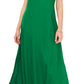 Vince Camuto Women's V Neck Challis Sleeveless Midi Dress Green Size Medium