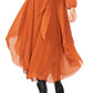 Vince Camuto Women's Long Sleeve Handkerchief Hem Maxi Dress Brown
