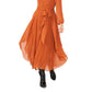 Vince Camuto Women's Long Sleeve Handkerchief Hem Maxi Dress Brown