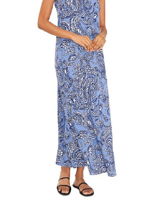 Vince Camuto Women's Paisley Print Maxi Slipdress Blue Size Large