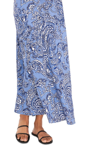 Vince Camuto Women's Paisley Print Maxi Slipdress Blue Size X-Large