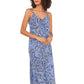 Vince Camuto Women's Paisley Print Maxi Slipdress Blue