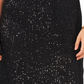 Vince Camuto Women's Sequin Slit Hem Midi Skirt Black Size 1X