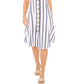 Vince Camuto Women's Striped Button Front Dress Blue Size Large