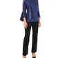 Vince Camuto Women's Sequin Bell Sleeve Top Blue Size XL