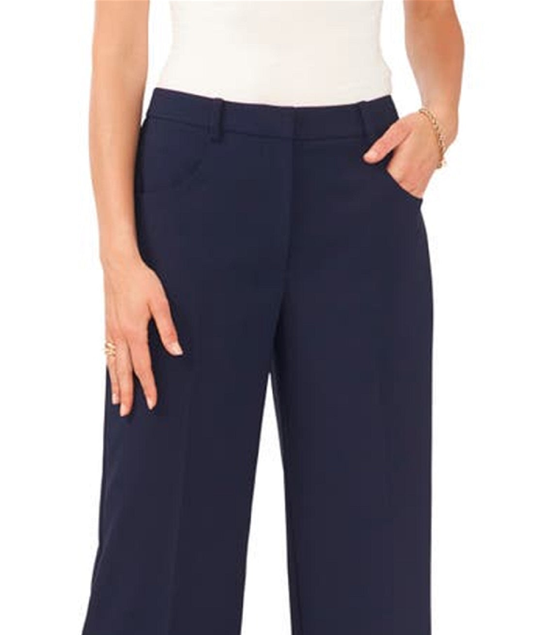 Vince Camuto Women's Wide Leg Trousers Blue Size 4