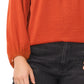 Vince Camuto Women's Keyhole Rumple Satin Blouse Orange Size 2X