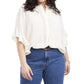 Vince Camuto Women's Ruffle Sleeve Blouse White Size 1