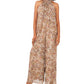 Vince Camuto Women's Sleeveless Tie Neck Jumpsuit Brown Size Medium