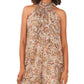 Vince Camuto Women's Sleeveless Tie Neck Jumpsuit Brown Size Small