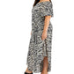 Vince Camuto Women's Animal Print Off The Shoulder Jumpsuit Gray Size 3X