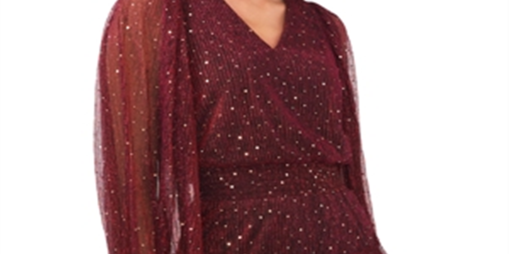 Vince Camuto Women's Sparkle Dot Tiered Dress Red Size X-Small