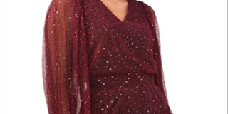 Vince Camuto Women's Sparkle Dot Tiered Dress Red Size X-Small