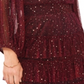 Vince Camuto Women's Sparkle Dot Tiered Dress Red Size X-Small