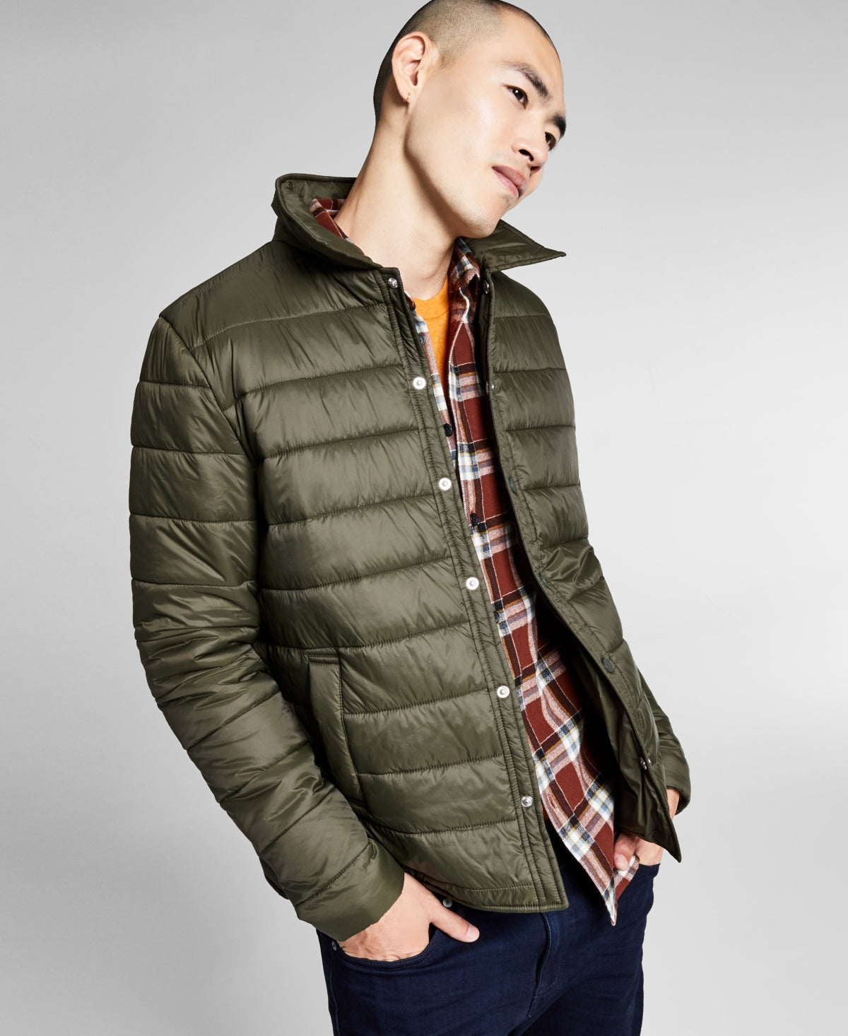 And Now This Men's Lightweight Puffer Jacket