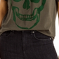 Chaser Women's Skull Graphic Tee Gray Size Medium