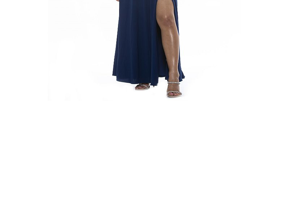 Women's Alexia Admor Side Slit Sweetheart Maxi Dress Size: 6 Blue