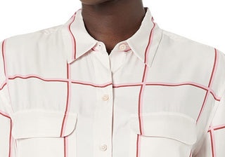 Equipment Signature Silk Button-Up Shirt in Lilac Ash Multi Size Medium